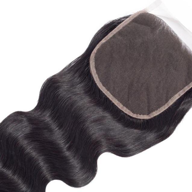 Premium 4x4 Pre-Plucked Body Wave Closure